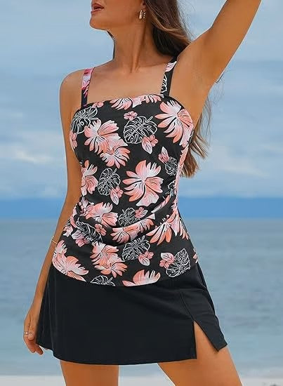 Square Neck Tankini Set – Eleganter Bade-Stil mit Shaping-Effekt