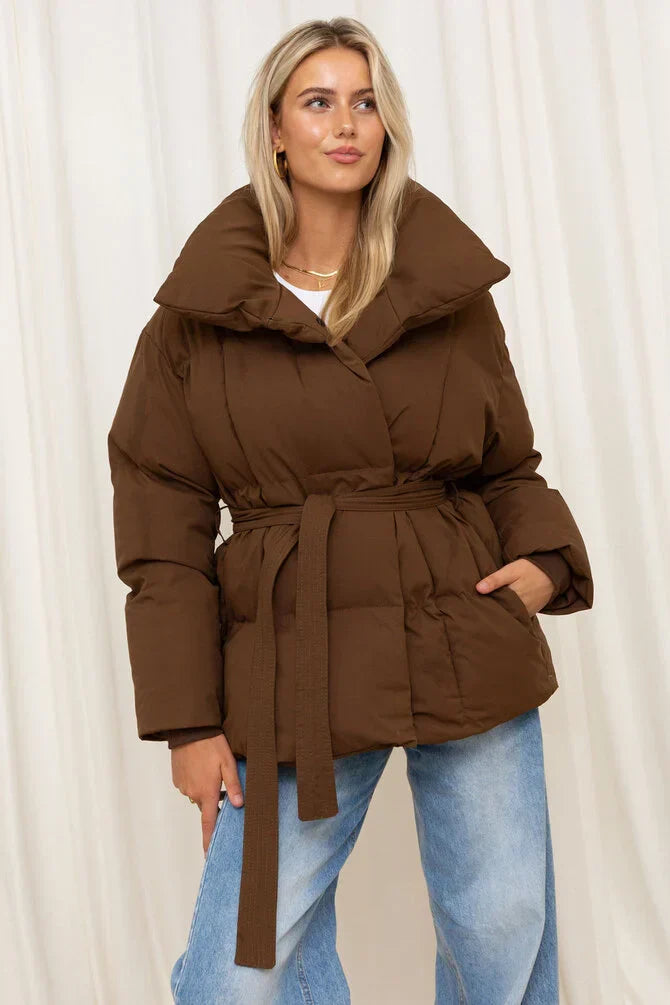 Elena | Luxe Belted Puffer Jacket