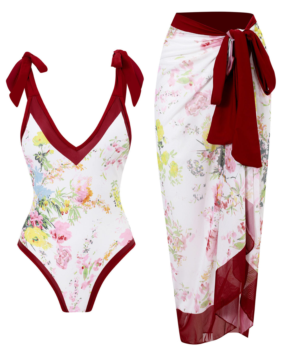 Bloom Set – Badeanzug mit langem Rock