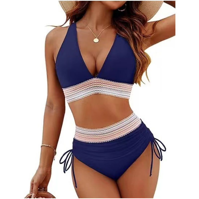 Halter-Bikini-Set – mit Retro-Taillenbund