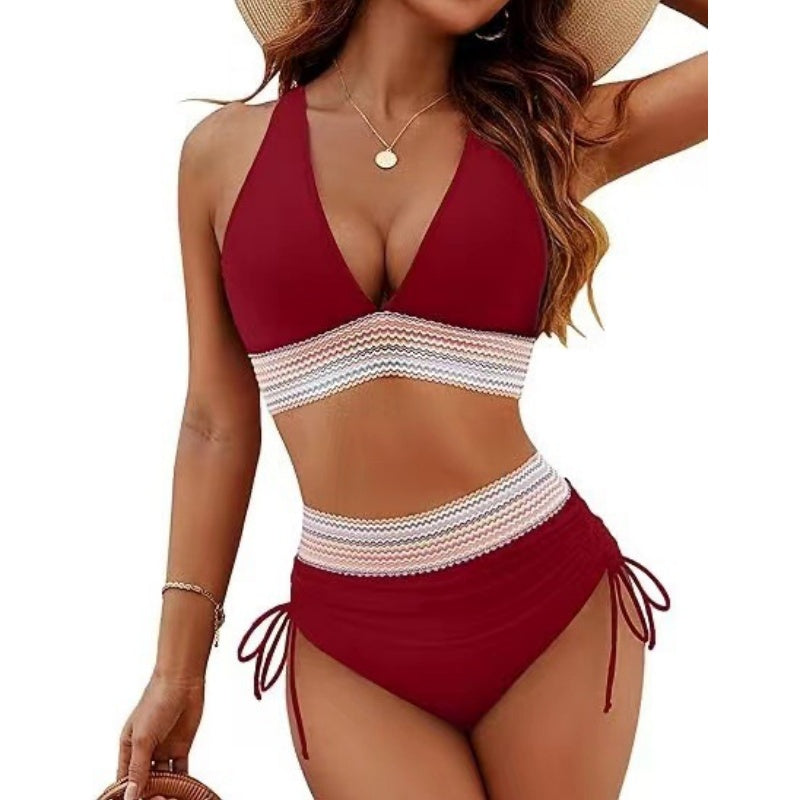 Halter-Bikini-Set – mit Retro-Taillenbund